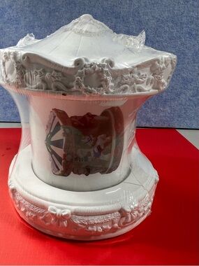 California Creations Ready to Paint Plaster Santa Carousel Jar